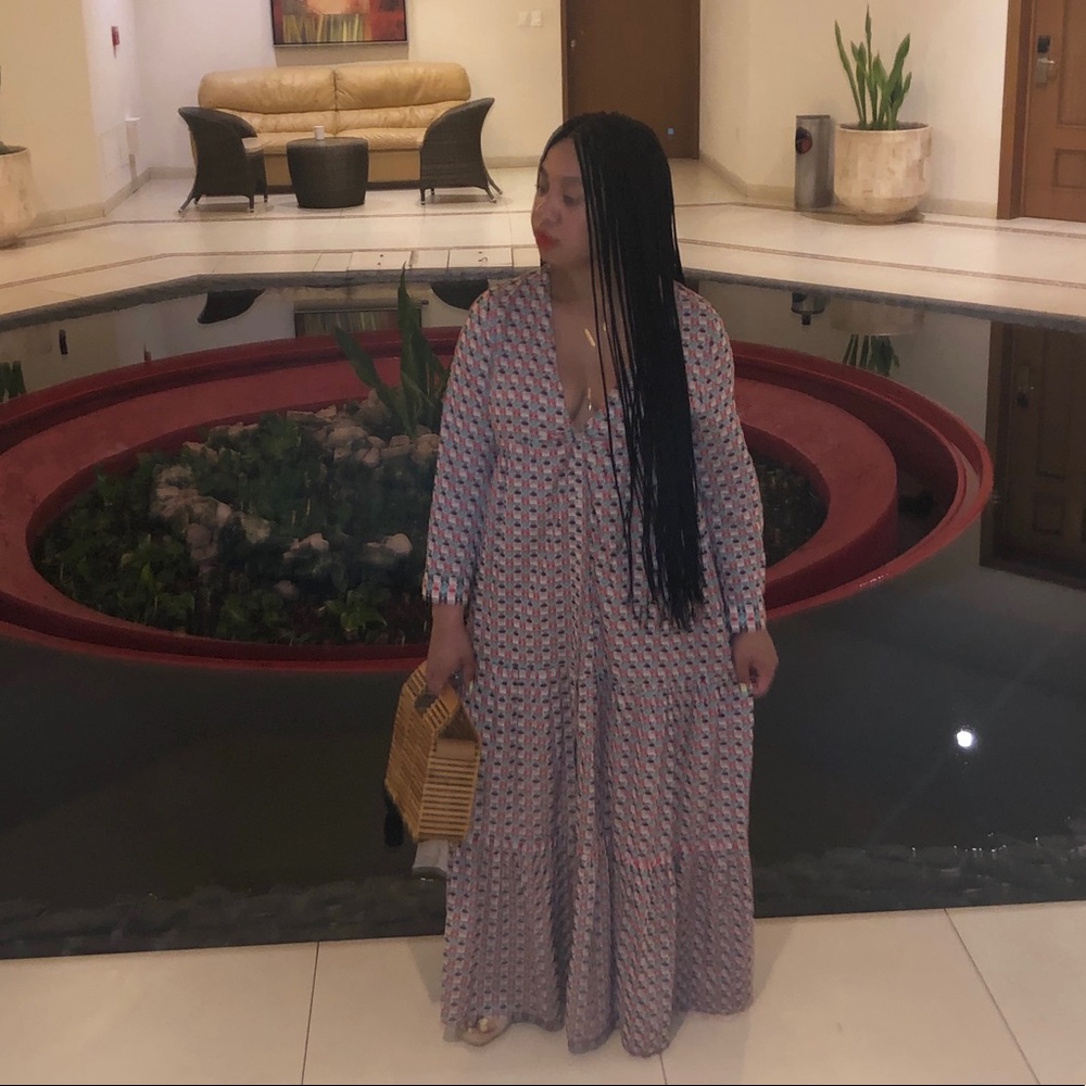 ZARA LONG PRINT DRESS